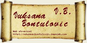 Vuksana Bontulović vizit kartica